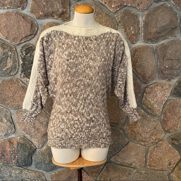 Vintage 1980s batwing sleeve sweater with mohair - Picture 1 of 9